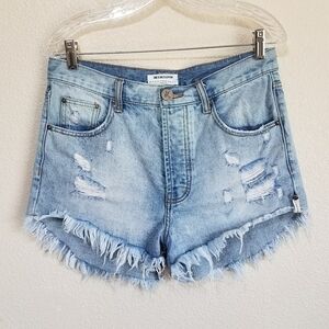 One Teaspoon Distressed Denim Shorts